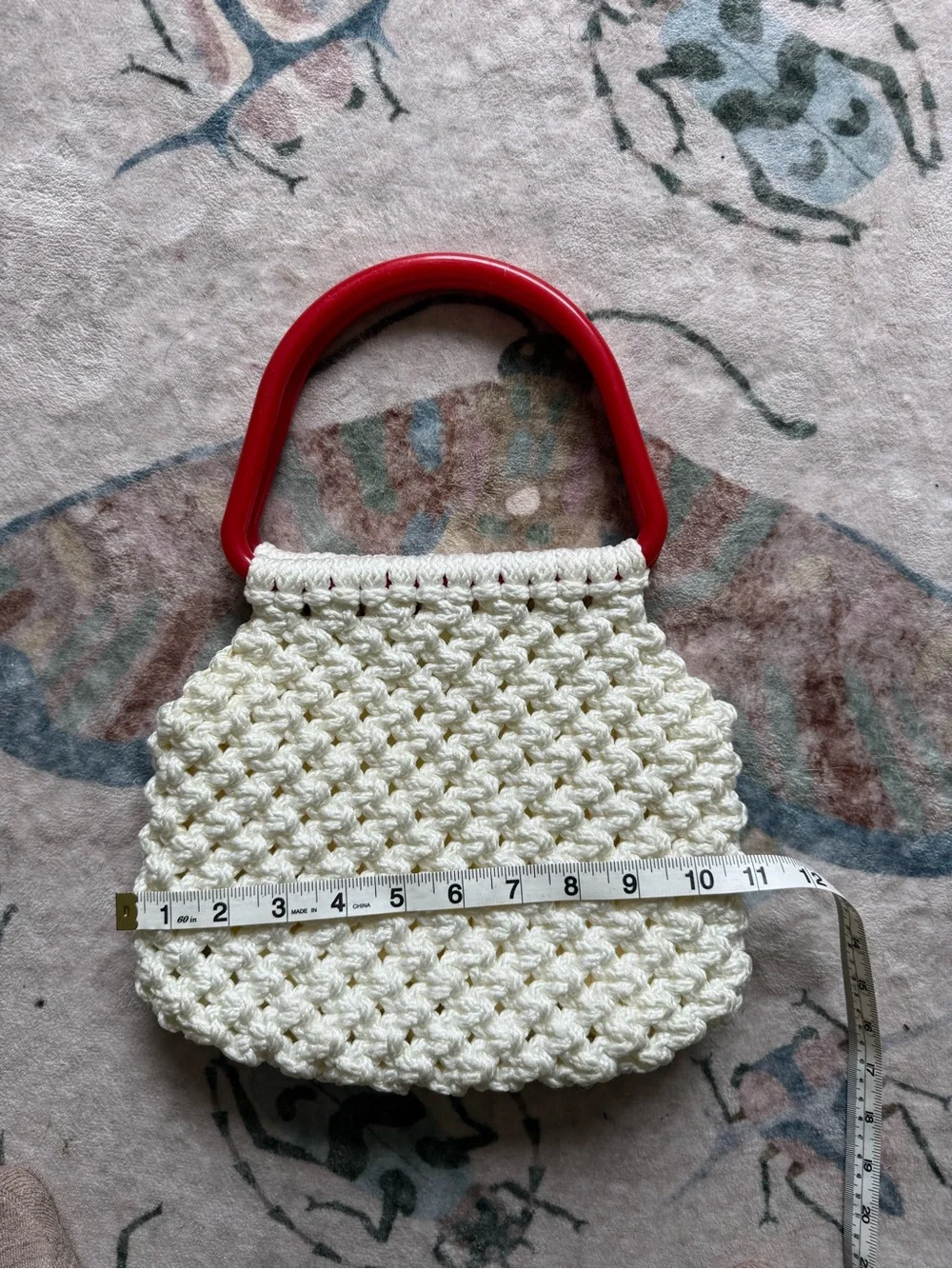 Vintage White Macrame purse